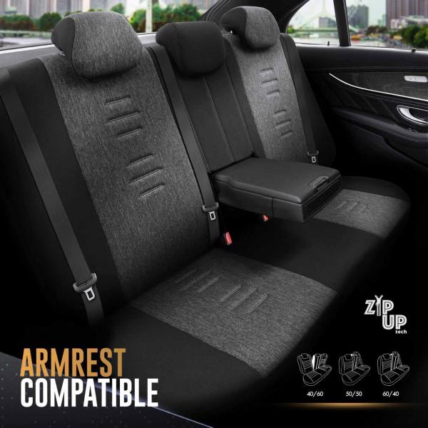 Auto Sitzbezug Set Universal Vorne und Hinten Komfortabel Komplett Set
